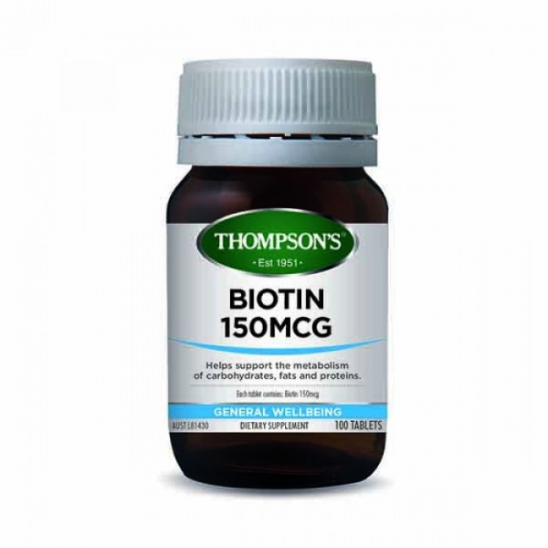 Thompson's汤普森Biotin高浓度生物素维生素H脱发白发 100片