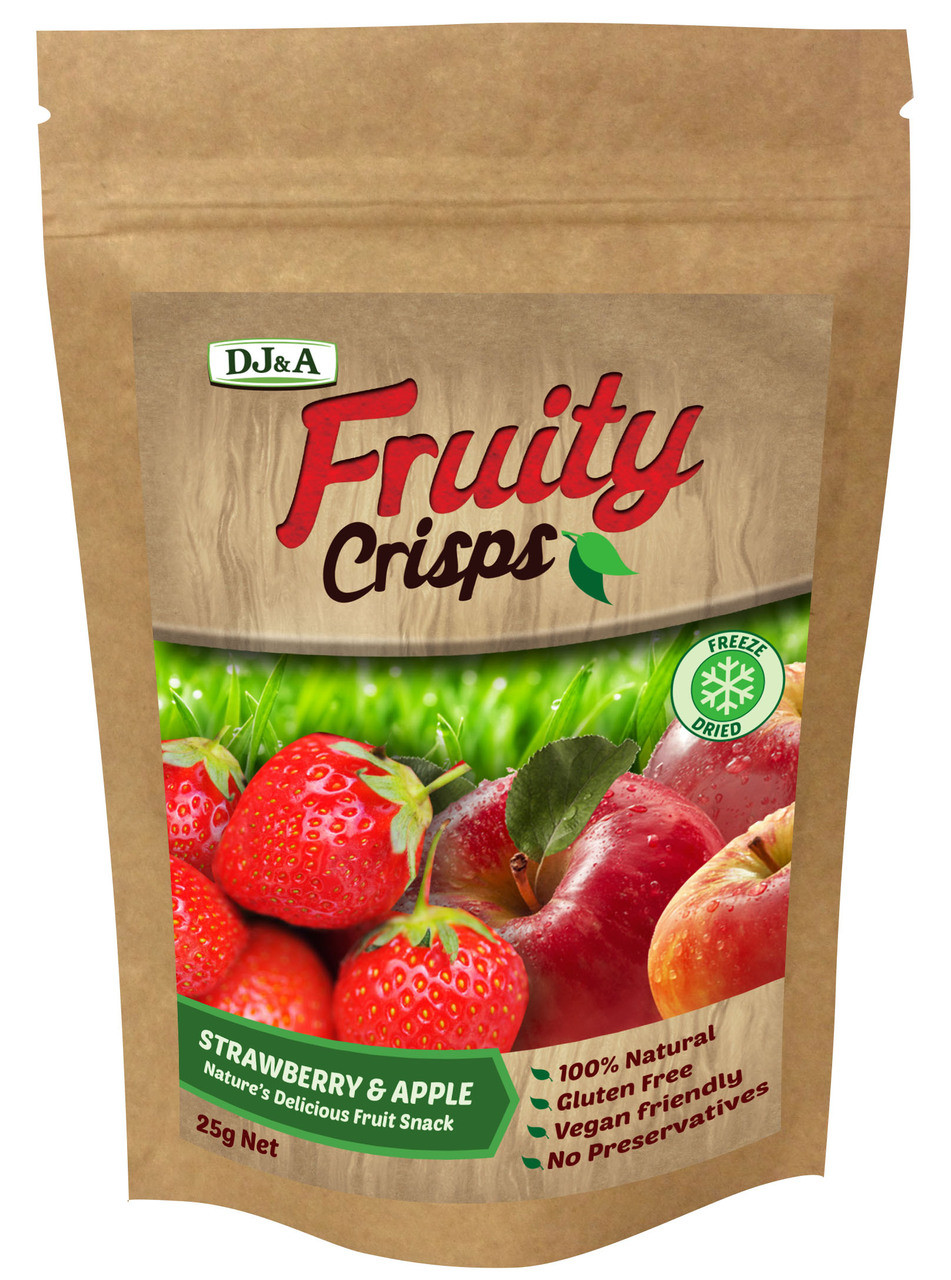 DJ&A Fruity Crisps 天然水果干 草莓+苹果250g