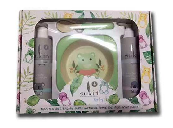 Sukin宝宝圣诞礼盒（沐浴露 身体乳 竹纤维碗勺）