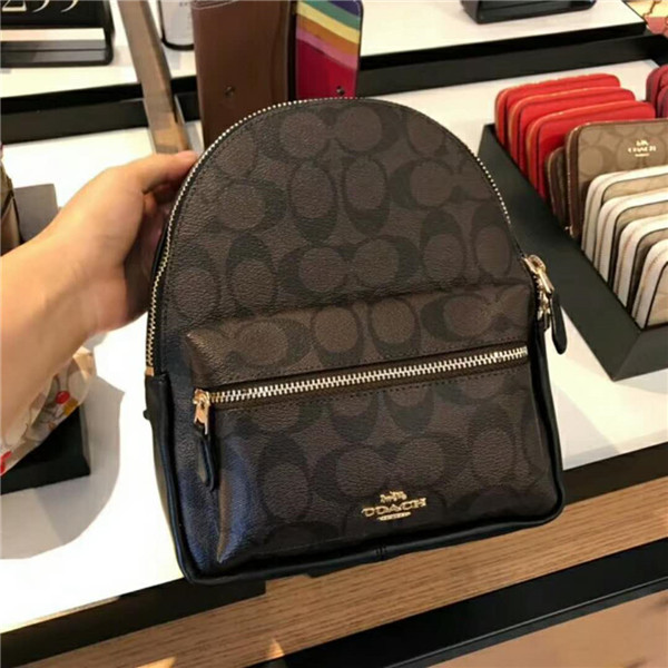 美国直邮 COACH/蔻驰 女款迷你旅行包双肩包 F28995 IMAA8  深棕