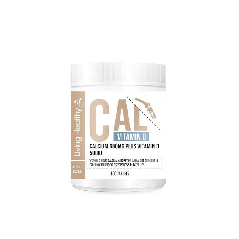 【澳洲仓】Living Healthy 苓康尔 600mg钙加上500iu D3     100片