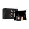 【欧洲仓】【法国直邮】YSL圣罗兰限量版套装 黑鸦片女士浓香水50ml+方管口红1.4ml「01号正红色」