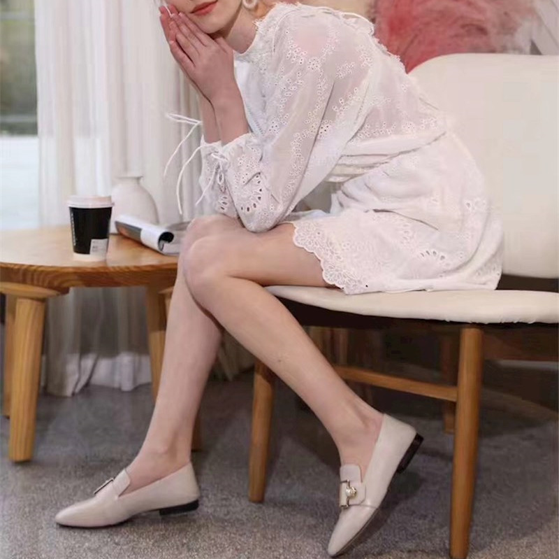 【澳洲仓】OZWEAR UGG OB306 春夏新款 小羊皮金属方扣一脚蹬乐福鞋