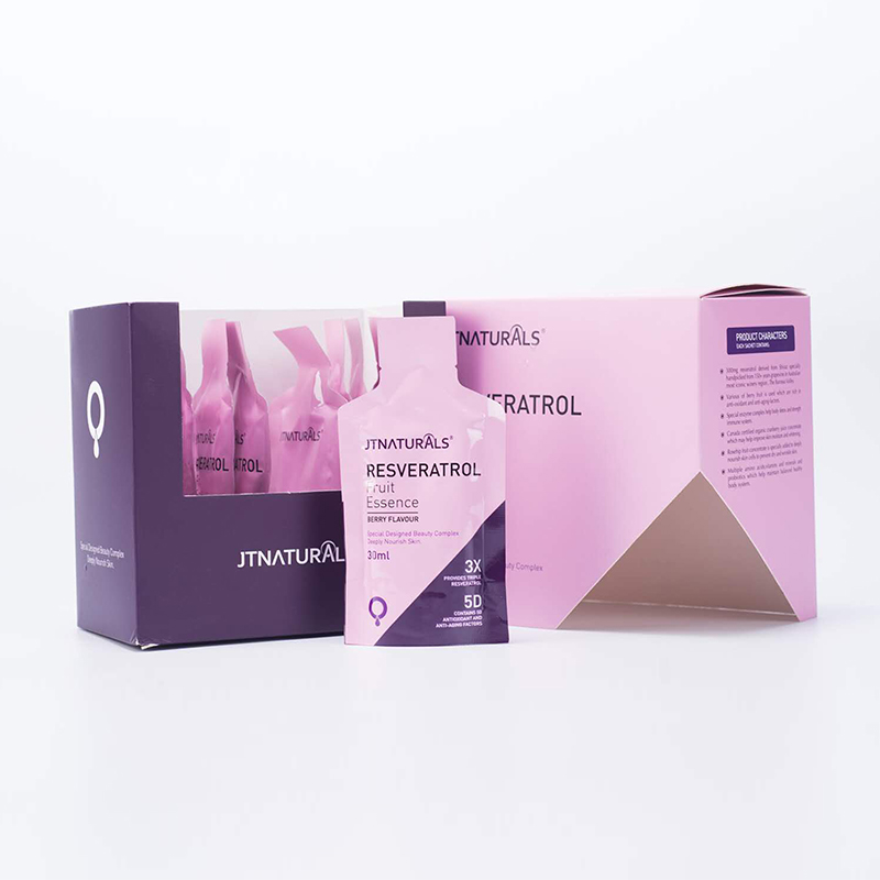 【中国仓】【中国发货】JTNATURALS美颜法宝 白藜芦醇安瓶口服液 30ml*14包