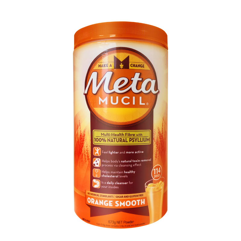 【澳洲仓】Metamucil 美达施膳食果蔬纤维粉香橙味运动健身  114次673g