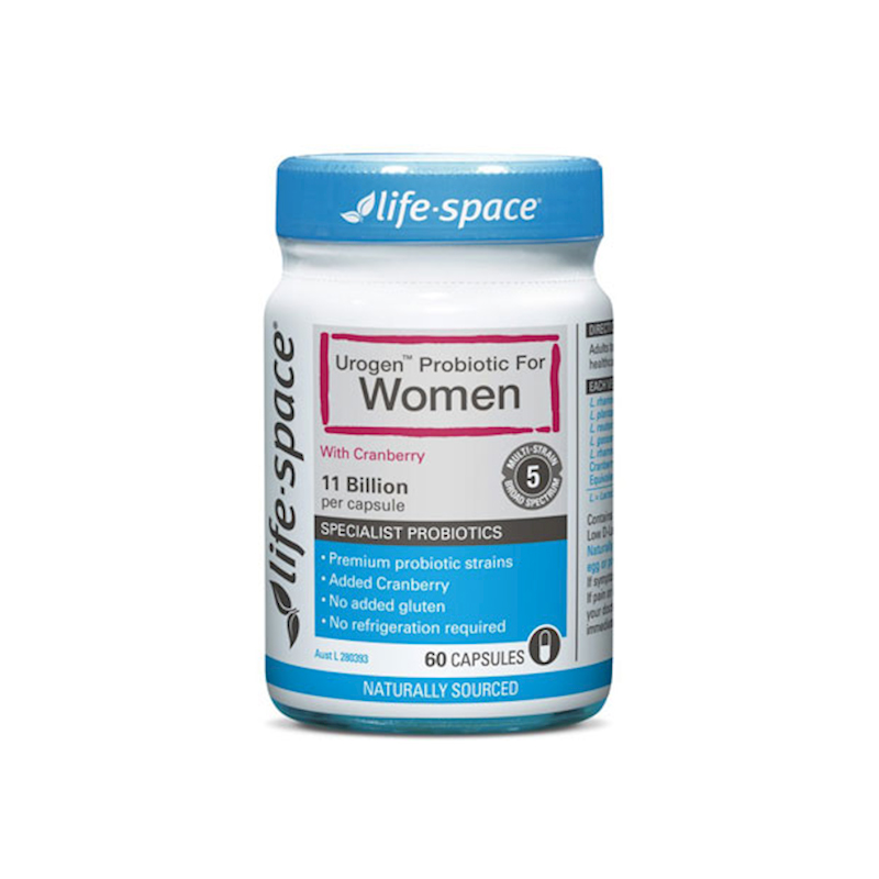 【澳洲仓】Life Space LS Urogen Probiotic Women 女性蔓越莓泌尿系统益生菌（蔓越莓）60粒（玻璃瓶）