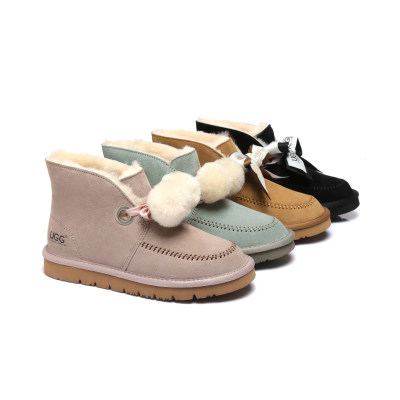 【澳洲仓】AS UGG DOREEN  521011 秋冬 蝴蝶结+毛球两穿雪地靴