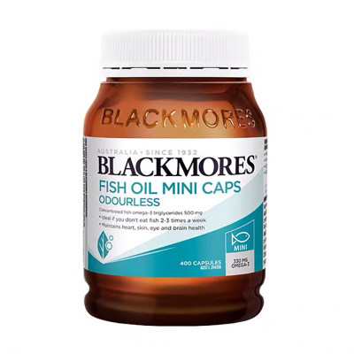 【澳洲仓】Blackmores BM澳佳宝迷你mini无腥鱼油软胶囊400粒 omega-3 呵护心脑眼