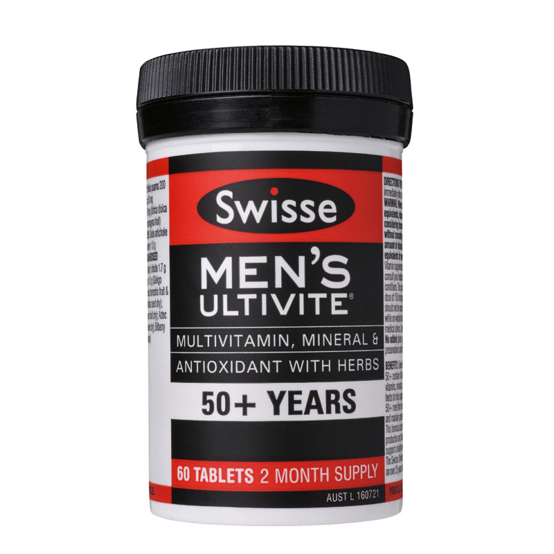 【澳洲仓】Swisse 男士 50+ 复合维生素 恢复年轻态 60粒