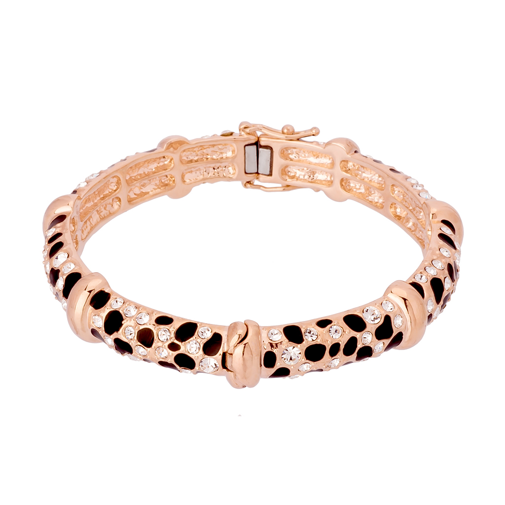 【澳洲仓】【特价】Pica Lela 神秘的传说镀18K 玫瑰金珐琅镶水晶手镯MGR-5219-CM（原价191刀）