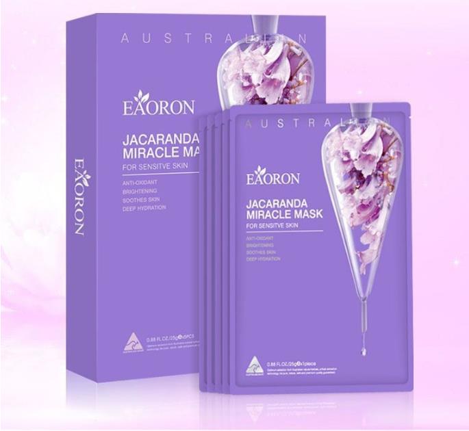 【澳洲仓】EAORON 水光蓝花楹奇迹面膜 （25ML*5片装） 保湿美白修复肌肤