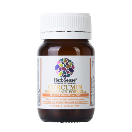 【澳洲仓】Herbsense贺柏圣 姜黄素精华暖宫片 驱寒宫寒调理月经卵巢保养 45粒