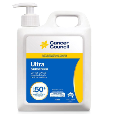 【澳洲仓】Cancer Council澳美皙茜茜尔  Ultra 强效防晒霜 SPF50+ 1L（泡）