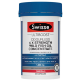 【澳洲仓】【三件及以上包邮 】Swisse 4倍浓缩野生深海无腥味鱼油软胶囊60粒欧米伽3中老年2023/1/1