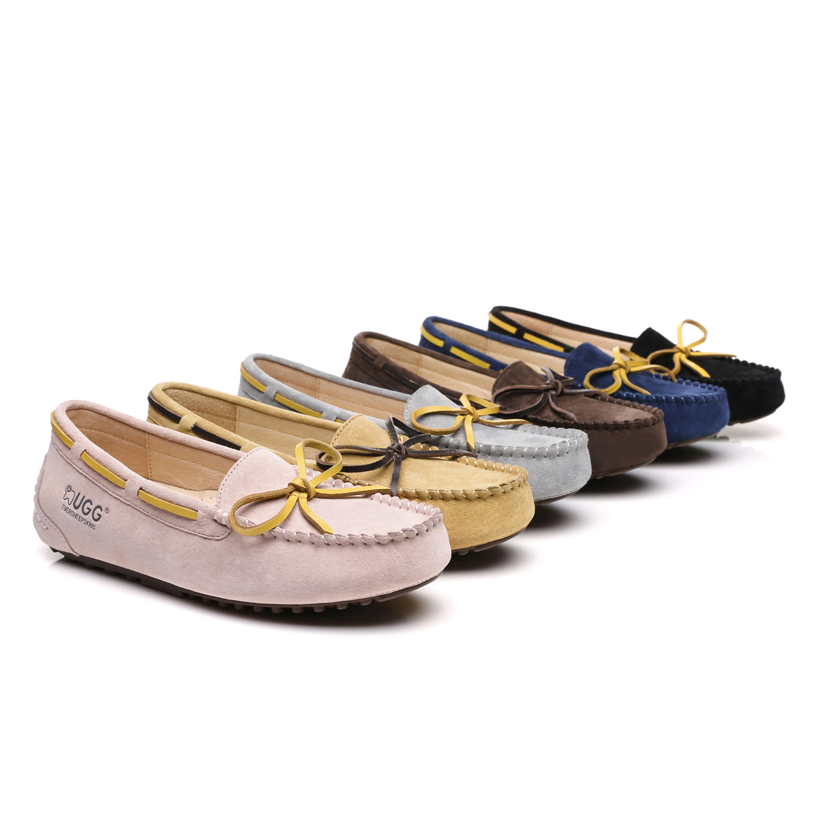 【澳洲仓】【特价】EVER  UGG 11644WR  春夏新款 防泼水 内增高 春夏款蝴蝶结 无毛单豆豆鞋