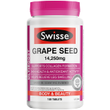 【澳洲仓】【三件及以上包邮 】Swisse Grape Seed葡萄籽180粒 美白淡斑美容养颜2021/11/1