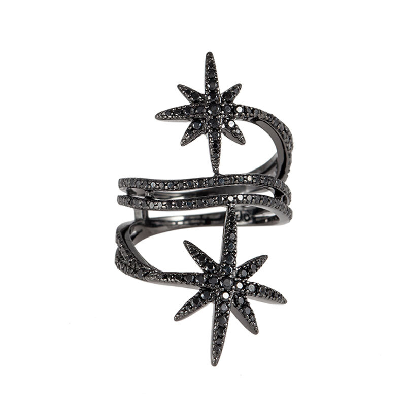 【澳洲仓】【限量】APM Monaco A17080BZT 黑色双流星戒指指环（原价1165元）