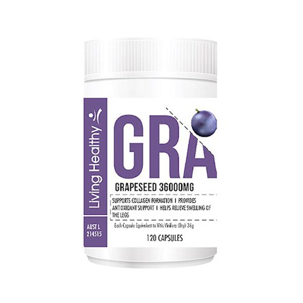 【澳洲仓】Living Healthy 苓康尔 高浓度葡萄籽精华美白淡斑抗氧化胶囊 36000mg  120粒