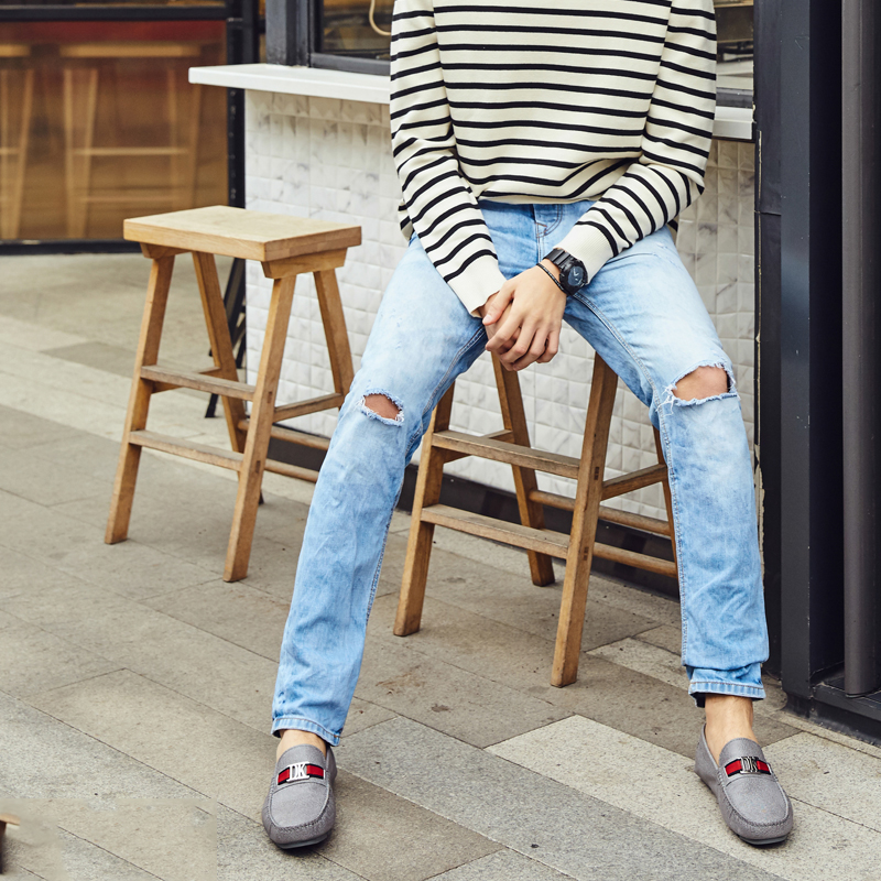 【澳洲仓】DK UGG DK705 Marris 春夏新款 头层牛皮 十字纹绑带男士单豆豆鞋