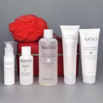 【澳洲仓】下架 Natio娜缇欧臻享红色礼盒六件套（卸妆乳、洁面膏、爽肤水、面膜、精华补水）2号