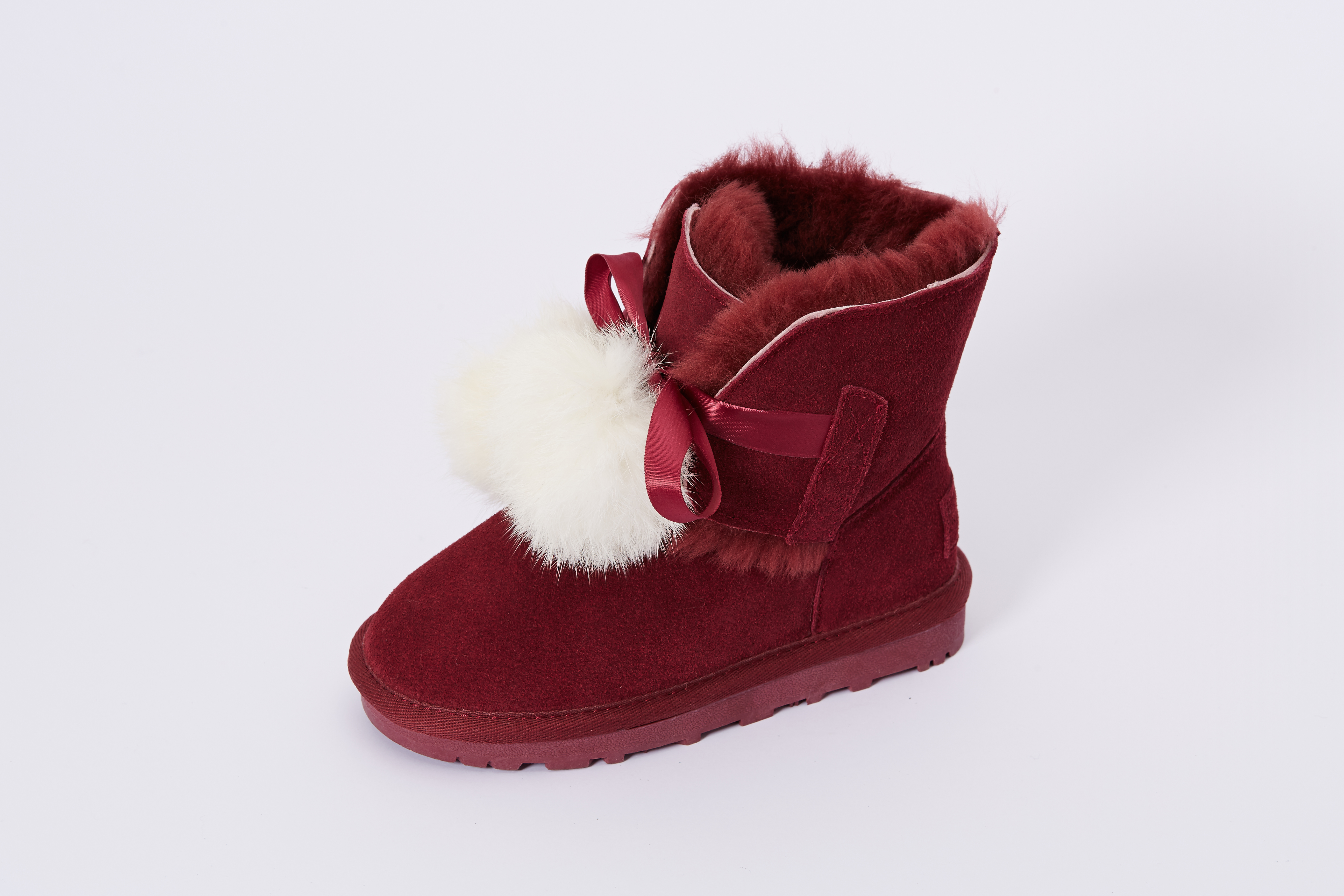 【中国仓】【中国发货】WOOLLY KIDS 蓬蓬毛球款儿童雪地靴（WK0012-WK0014）