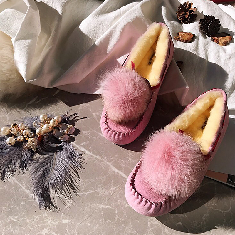 【澳洲仓】AUSNOW UGG CM025 毛球毛豆豆鞋（内增高3cm，防泼水）