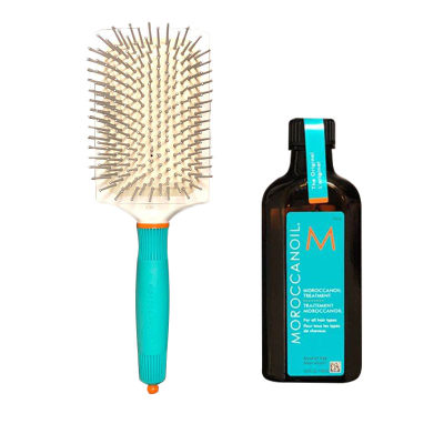 【澳洲仓】Moroccanoil 摩洛哥套装（护发精油100ml+陶瓷离子平板气垫梳子）