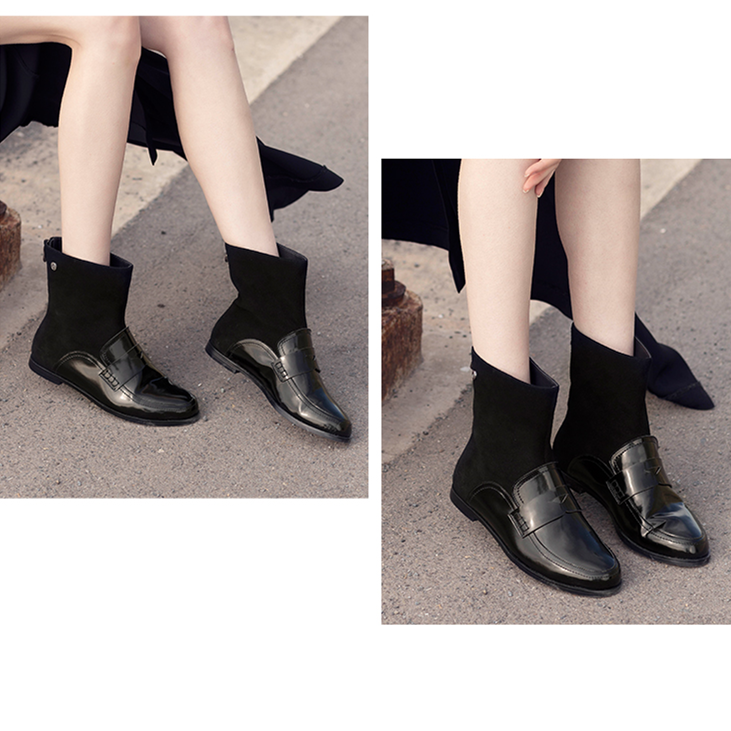 【澳洲仓】DK UGG DK332 防泼水学院风拼接皮短靴