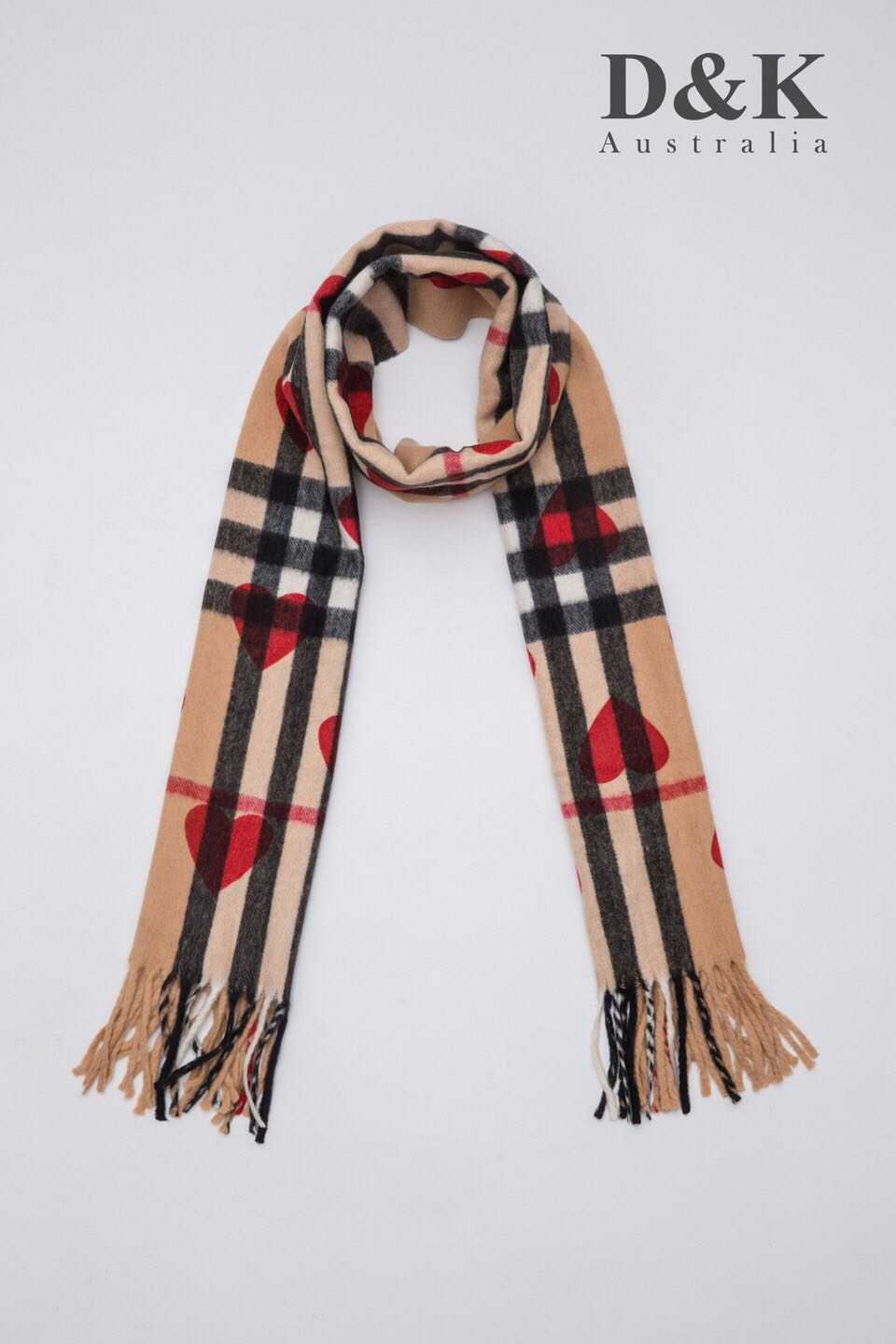 【澳洲仓】DK UGG 羊毛围巾 DW系列 50%羊毛，30%羊绒，20%莫代尔 180* 40cm  印花围巾（带盒子）