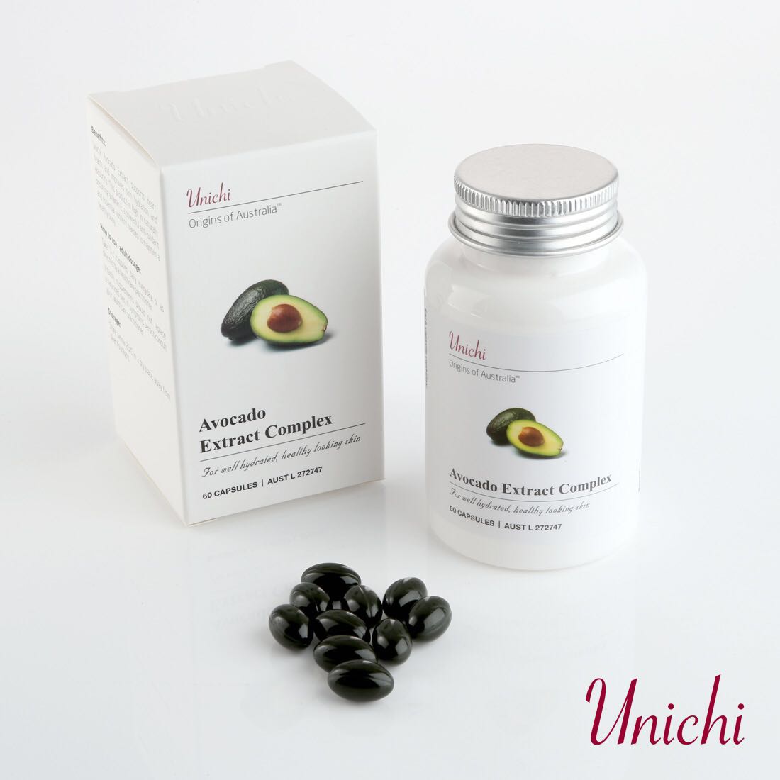 【澳洲仓】UNICHI AVOCADO EXTRACT COMPLEX 牛油果/鳄梨精华胶囊 滋润皮肤 保护女性生殖健康 60粒