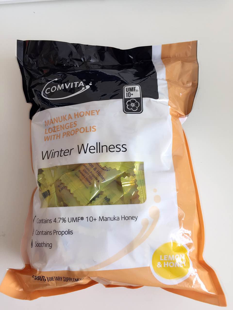 【澳洲仓】新西兰 COMVITA 康维他 麦卢卡 10+柠檬蜂蜜糖/蜂胶糖 500g