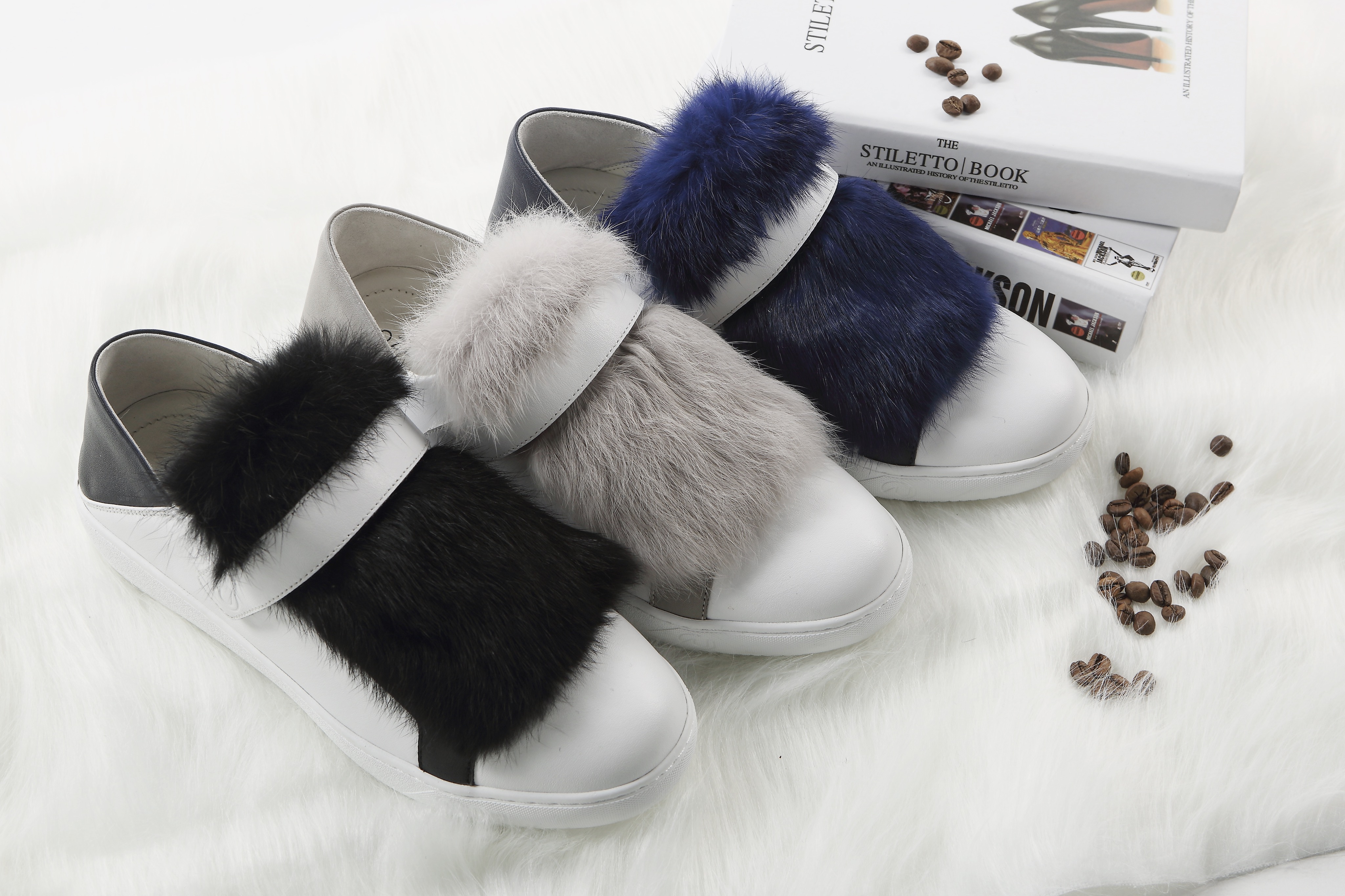 【澳洲仓】【春】OZLANA AU OZ3030 魔术贴兔毛羊皮休闲鞋