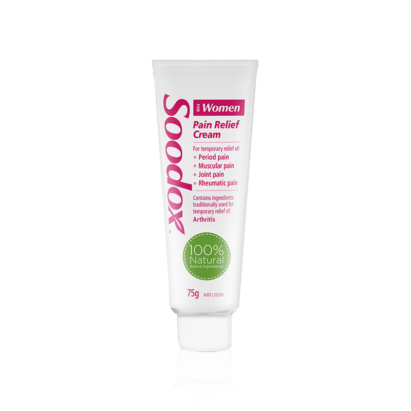 【澳洲仓】【特价】SOODOX PAIN RELIEF CREAM FOR WOMEN   痛经膏 75g （18年3月）