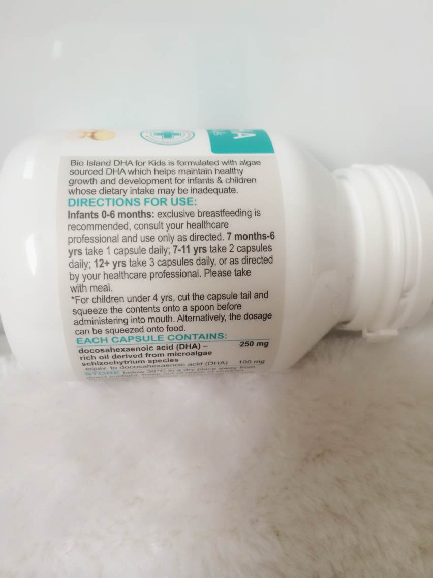 【澳洲仓】BIO ISLAND DHA 60粒 海藻油 婴幼儿童DHA海藻油胶囊