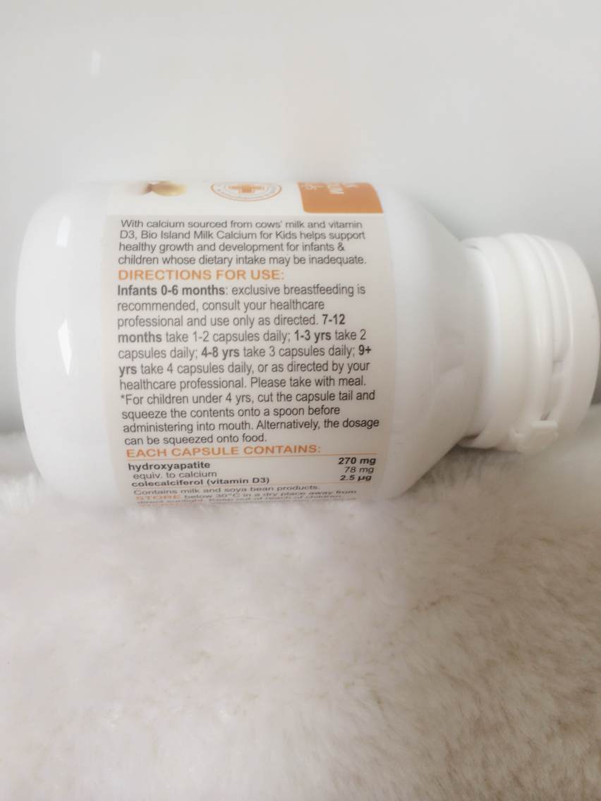 【澳洲仓】BIO ISLAND 婴幼儿乳钙90粒 婴幼儿童补钙婴儿液体钙胶囊钙片