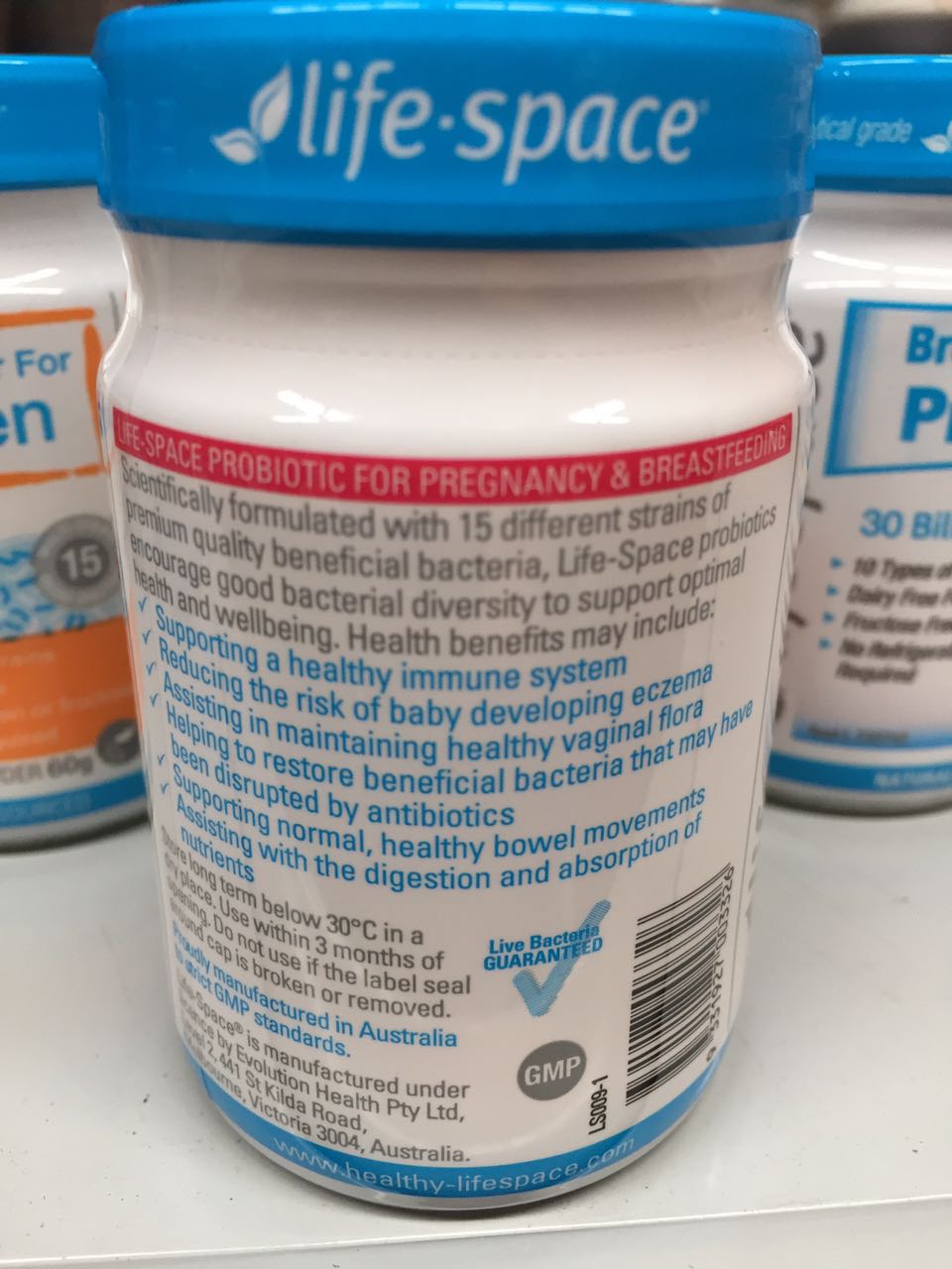 【澳洲仓】Life Space LS Pregnancy 孕妇益生菌 60粒（玻璃瓶）