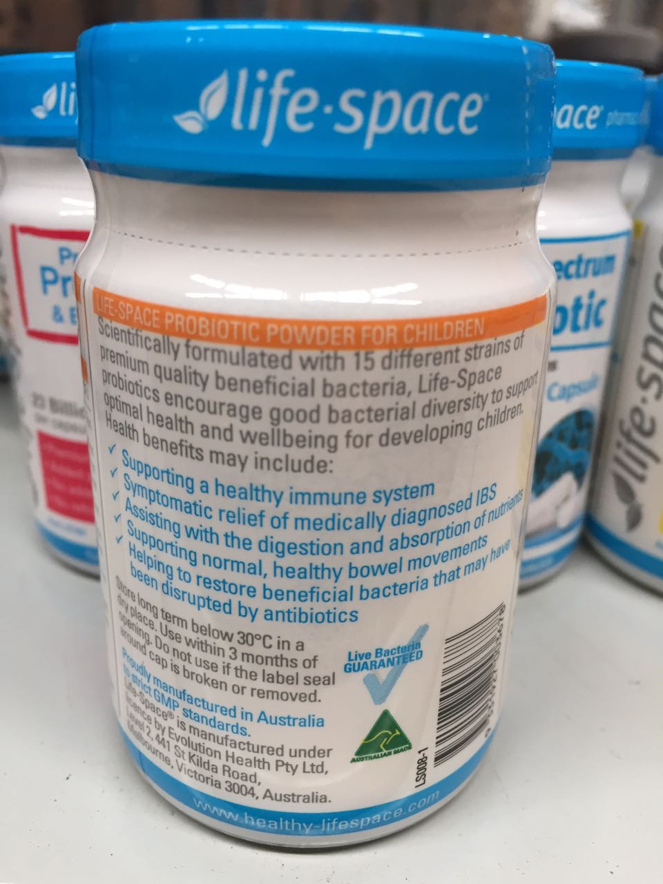 【澳洲仓】Life Space LS Children 儿童益生菌 60g（玻璃瓶）调理肠胃肠道便秘