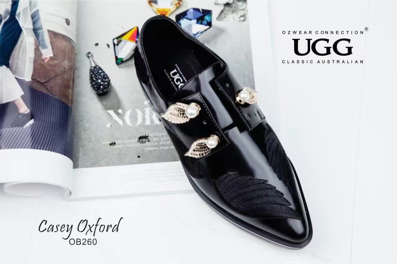 【澳洲仓】【超值特卖】OZWEAR OB260 春夏刺绣天使翅膀尖头皮鞋