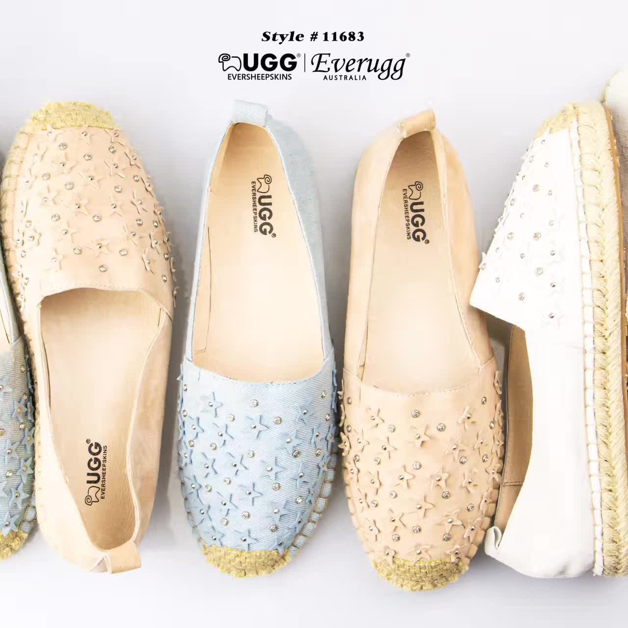 【澳洲仓】【春】EVER 11683 STARRY 春夏手工星星铆钉渔夫鞋