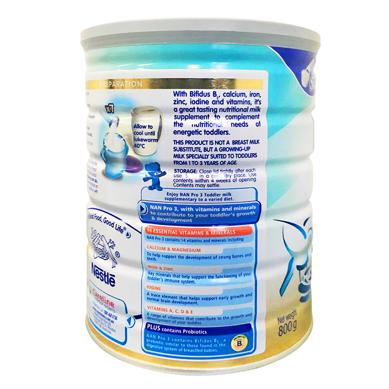 【澳洲仓】Nestle雀巢能恩NAN pro金盾3段婴儿奶粉800g