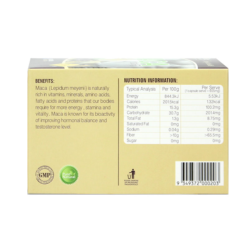 【澳洲仓】Enervite/澳乐维他 玛咖胶囊精片1000mg/60粒