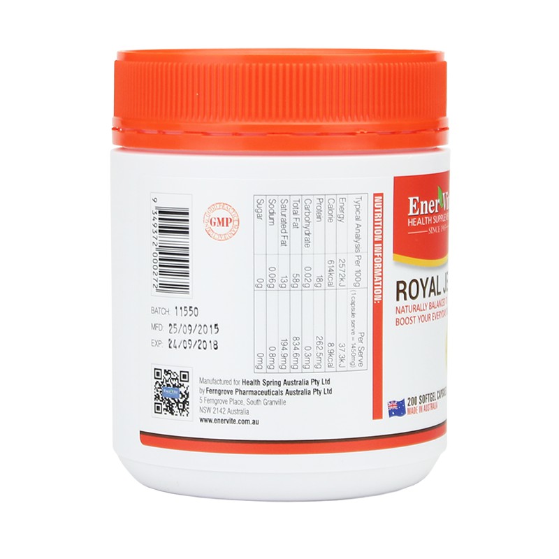 【澳洲仓】Enervite/澳乐维他 蜂王浆软胶囊 1000mg
