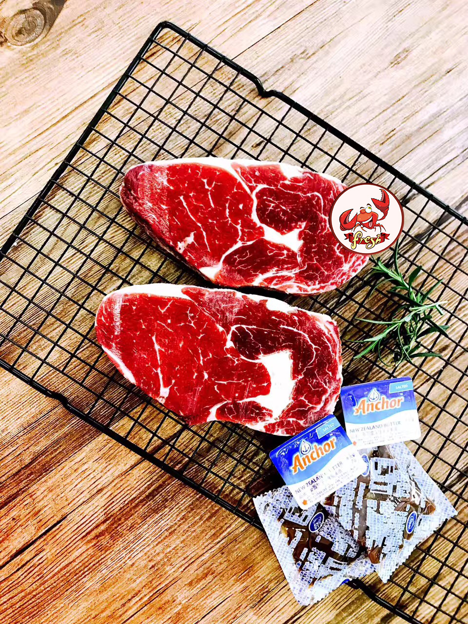 【中国仓】澳洲谷饲眼肉牛排 160g*8片（偏远地区请补拍生鲜偏远地区运费）