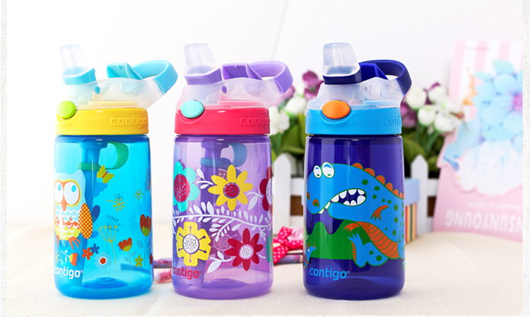 【澳洲仓】Contigo康迪克儿童水杯 吸管 防漏防摔卡通学生水壶 400ml