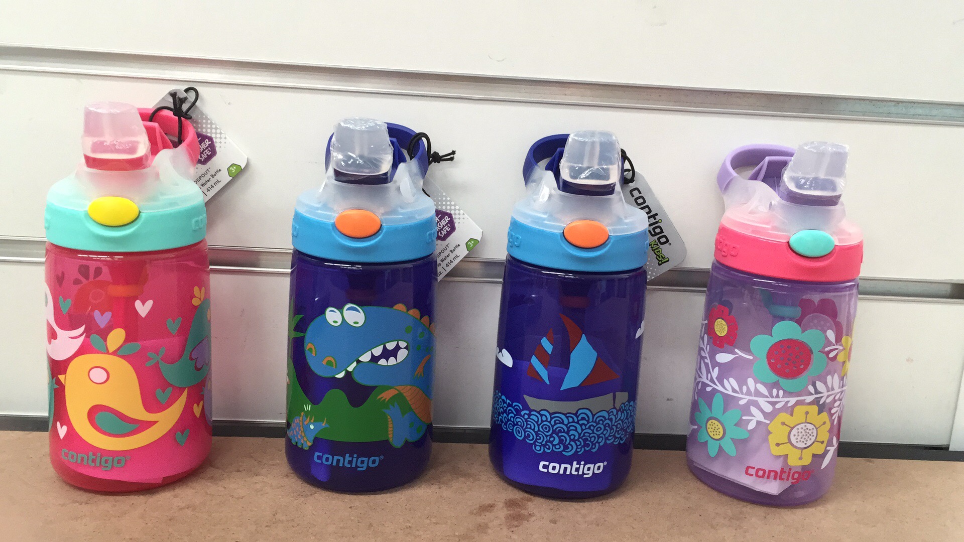 【澳洲仓】Contigo康迪克儿童水杯 吸管 防漏防摔卡通学生水壶 400ml