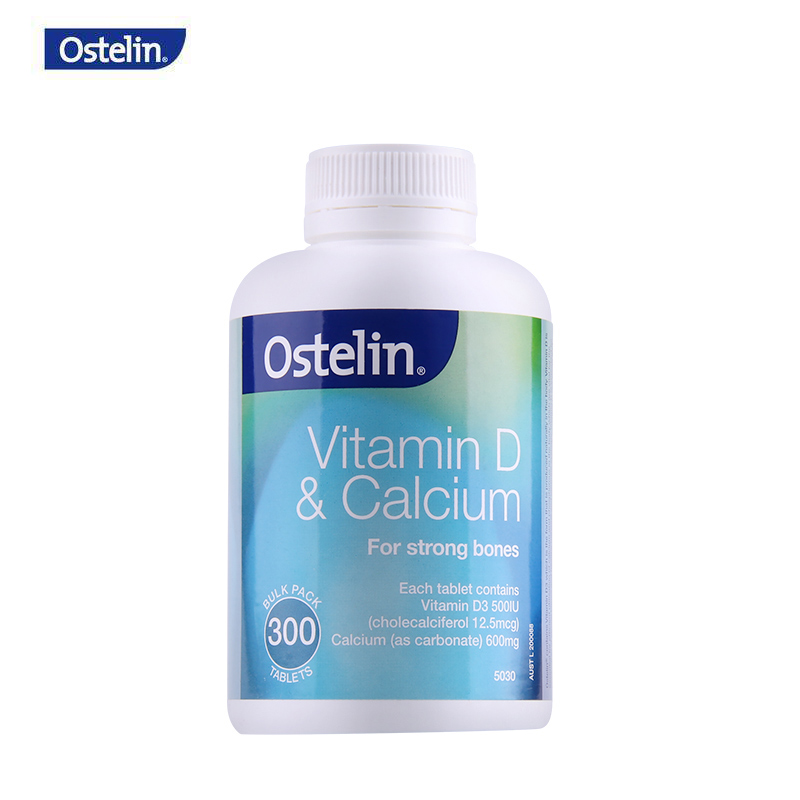 【澳洲仓】OSTELIN 钙+D 300粒 维生素D3+碳酸钙 成年人/孕妇/老人