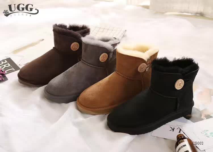 【澳洲仓】Ausnow UGG <CB003> 防水短筒一粒木扣雪地靴