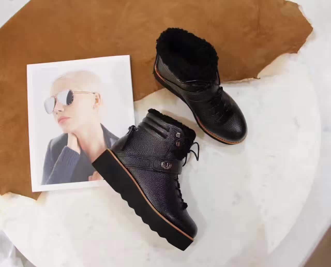 【澳洲仓】【冬款出清】OZLANA UGG OZ1020 荔枝皮 马丁靴