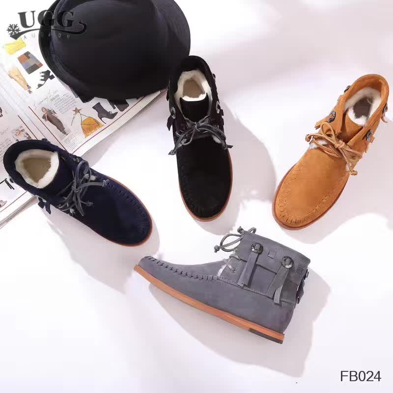 【澳洲仓】AUSNOW UGG FB024 lrene波西米亚短靴 （3cm内增高）