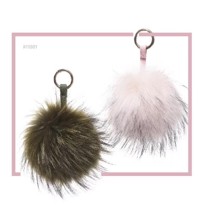 【澳洲仓】EVER UGG 11981 貉子毛 毛毛球钥匙扣